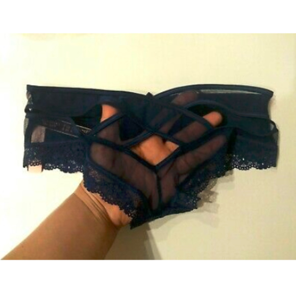 Victoria's Secret Other - Victorias Secret Cheeky Panty Small Blue Satin
